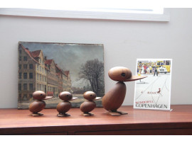 Duck family in teak designed by Hans Bølling