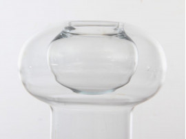 Mid century modern scandinavian candle holder tealight in blowen glass for Holmegaard Glasværk