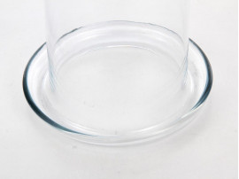 Mid century modern scandinavian candle holder tealight in blowen glass for Holmegaard Glasværk