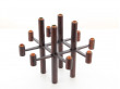 Mid century modern scandinavian folding candle holder in Rio rosewood