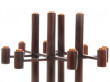 Mid century modern scandinavian folding candle holder in Rio rosewood