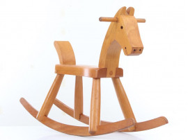 Mid century modern scandinavian rocking horse by Kay Bojesen