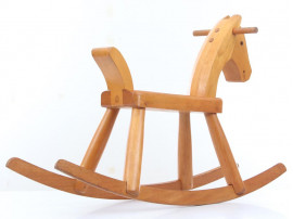 Mid century modern scandinavian rocking horse by Kay Bojesen