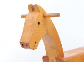 Mid century modern scandinavian rocking horse by Kay Bojesen