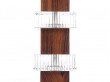 Mid century modern scandinavian pair of lamps in glass and Rio rosewood