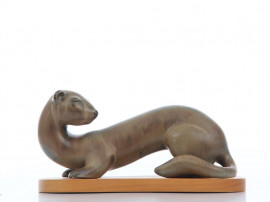 Mid century modern scandinavian ceramic ferret by Gunnar Nylund