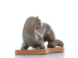 Mid century modern scandinavian ceramic ferret by Gunnar Nylund