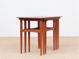 Mid-Century  modern scandinavian nesting tables in teak