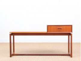 Mid-Century  modern scandinavian bench and miror in teak