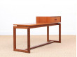 Mid-Century  modern scandinavian bench and miror in teak