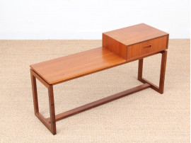 Mid-Century  modern scandinavian bench and miror in teak