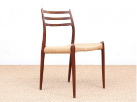 Mid-Century  modern scandinavian set of 4 Scandinavian rosewood chairs N° 78 by  Niels O. Møller