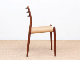 Mid-Century  modern scandinavian set of 4 Scandinavian rosewood chairs N° 78 by  Niels O. Møller