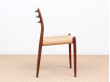 Suite de 4 chaises scandinaves en palissandre de Rio N° 78