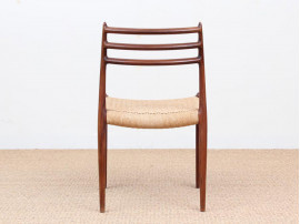 Mid-Century  modern scandinavian set of 4 Scandinavian rosewood chairs N° 78 by  Niels O. Møller