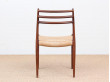 Mid-Century  modern scandinavian set of 4 Scandinavian rosewood chairs N° 78 by  Niels O. Møller