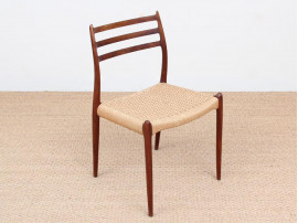 Mid-Century  modern scandinavian set of 4 Scandinavian rosewood chairs N° 78 by  Niels O. Møller