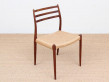 Mid-Century  modern scandinavian set of 4 Scandinavian rosewood chairs N° 78 by  Niels O. Møller