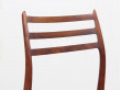 Mid-Century  modern scandinavian set of 4 Scandinavian rosewood chairs N° 78 by  Niels O. Møller