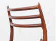 Mid-Century  modern scandinavian set of 4 Scandinavian rosewood chairs N° 78 by  Niels O. Møller