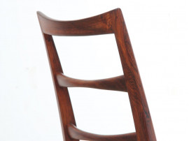 Mid-Century  modern scandinavian set of 4 rosewood chairs modele Lis  by Niels Koefoed