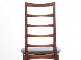 Mid-Century  modern scandinavian set of 4 rosewood chairs modele Lis  by Niels Koefoed
