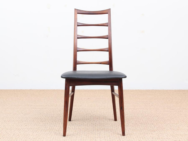 Mid-Century  modern scandinavian set of 4 rosewood chairs modele Lis  by Niels Koefoed