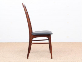 Mid-Century  modern scandinavian set of 4 rosewood chairs modele Lis  by Niels Koefoed