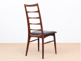 Mid-Century  modern scandinavian set of 4 rosewood chairs modele Lis  by Niels Koefoed