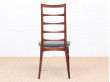 Mid-Century  modern scandinavian set of 4 rosewood chairs modele Lis  by Niels Koefoed