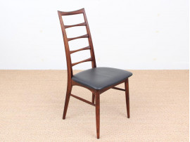 Mid-Century  modern scandinavian set of 4 rosewood chairs modele Lis  by Niels Koefoed