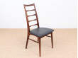 Mid-Century  modern scandinavian set of 4 rosewood chairs modele Lis  by Niels Koefoed