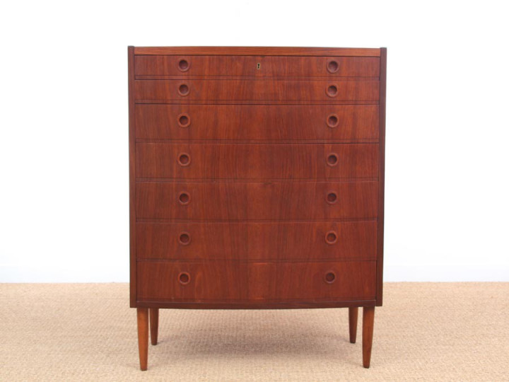 Mid-Century  modern  chest of drawers in teck