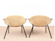 Mid-Century  modern scandinavian pair of balloon chairs by Hans Olsen