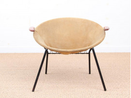 Mid-Century  modern scandinavian pair of balloon chairs by Hans Olsen