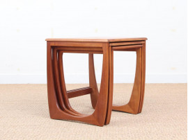 Mid-Century  modern scandinavian nesting tables in teak model Astro for G-Plan