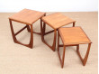 Mid-Century  modern scandinavian nesting tables in teak model Astro for G-Plan