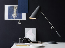 Lampe de table scandinave S-30016 "Birdy" noire. Edition neuve. 