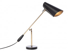 Lampe de table scandinave S-30016 "Birdy" noire. Edition neuve. 