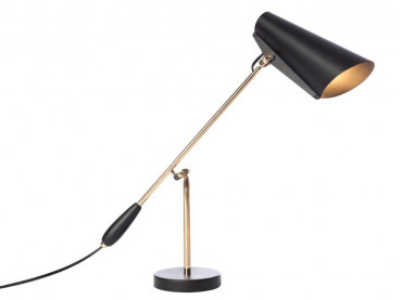 Lampe de table scandinave S-30016 "Birdy" noire. Edition neuve. 