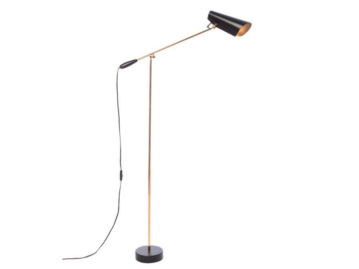 Lampadaire scandinave S-30016 "Birdy" noir. Edition neuve. 