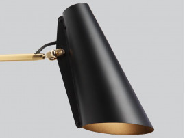 Mid-Century  modern wall  lamp S-30016 "Birdy" black short arm by Birger Dahl. New release.