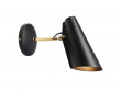 Mid-Century  modern wall  lamp S-30016 "Birdy" black short arm by Birger Dahl. New release.