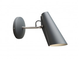 Mid-Century  modern wall  lamp S-30016 "Birdy" black short arm by Birger Dahl. New release.