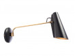 Mid-Century  modern wall  lamp S-30016 "Birdy" long arm black by Birger Dahl. New release.