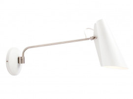 Mid-Century  modern wall  lamp S-30016 "Birdy" long arm black by Birger Dahl. New release.