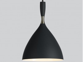 Mid-Century  modern pendant  lamp Dokka black by Birger Dahl. New release.