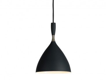 Mid-Century  modern pendant  lamp Dokka black by Birger Dahl. New release.