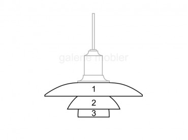 Pièces détachées pour suspension Louis Poulsen modèle PH 2/1