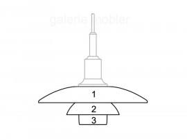 Pièces détachées pour suspension Louis Poulsen modèle PH 3/2